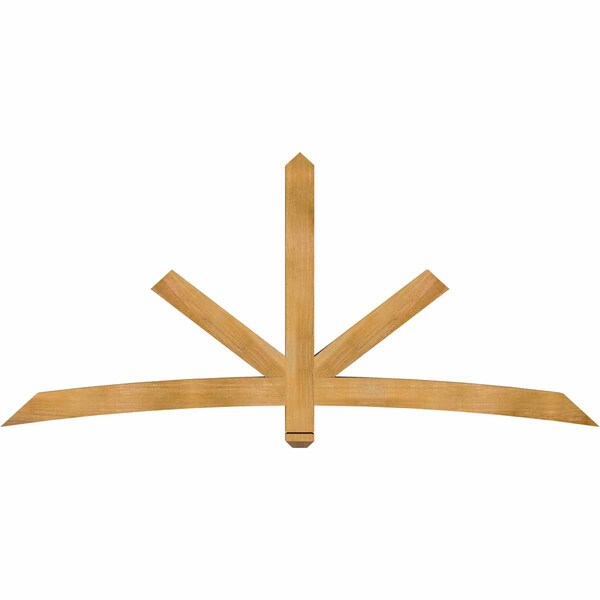Ekena Millwork Alberta Rough Sawn Timber Gable Bracket, Western Red Cedar, 84"W x 38"H x 4"D x 4"F, 11/12 Pitch GBW084X38X0404ALB00RWR - main